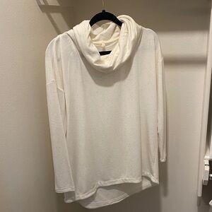 White Cowl Neck Sweater
